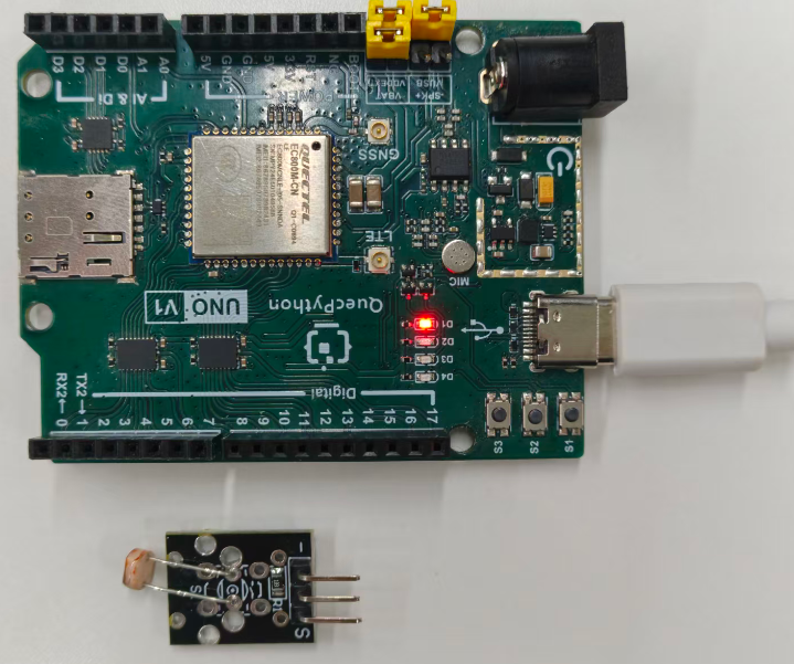 初学者视角体验：【EC800X Duino 开发板】传感器体验-光照传感器