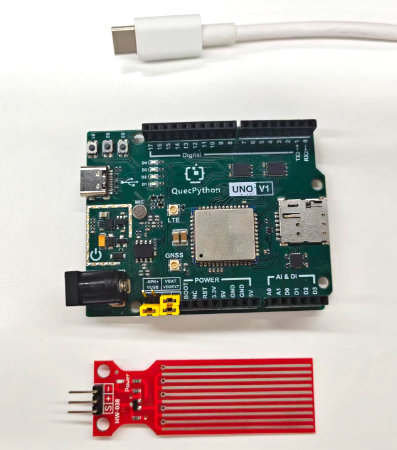 初学者视角体验：【EC800X Duino 开发板】传感器体验-水位检测传感器！
